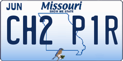 MO license plate CH2P1R