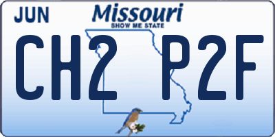 MO license plate CH2P2F