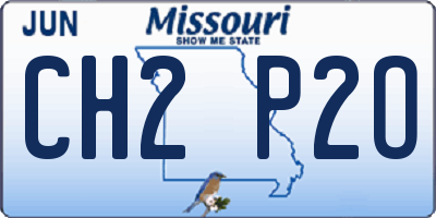 MO license plate CH2P2O