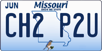 MO license plate CH2P2U