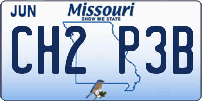 MO license plate CH2P3B