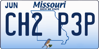 MO license plate CH2P3P