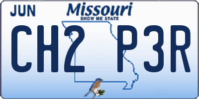 MO license plate CH2P3R