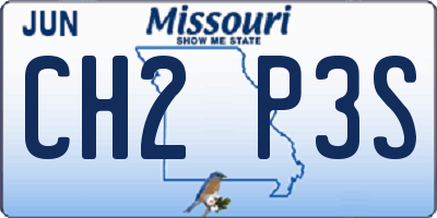 MO license plate CH2P3S