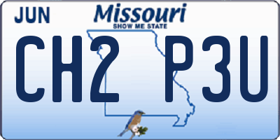 MO license plate CH2P3U