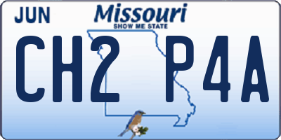 MO license plate CH2P4A