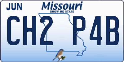 MO license plate CH2P4B