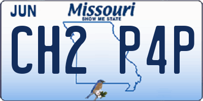 MO license plate CH2P4P