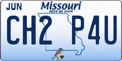 MO license plate CH2P4U