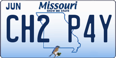 MO license plate CH2P4Y
