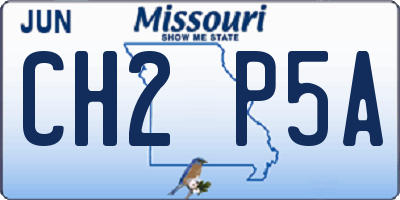 MO license plate CH2P5A