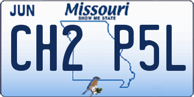 MO license plate CH2P5L