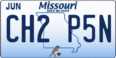 MO license plate CH2P5N