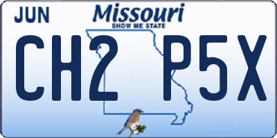 MO license plate CH2P5X