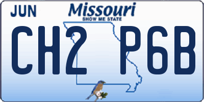 MO license plate CH2P6B