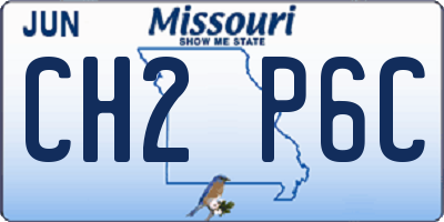 MO license plate CH2P6C