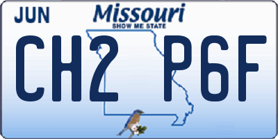 MO license plate CH2P6F