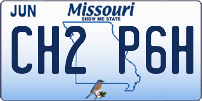 MO license plate CH2P6H
