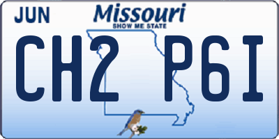 MO license plate CH2P6I
