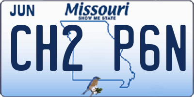 MO license plate CH2P6N