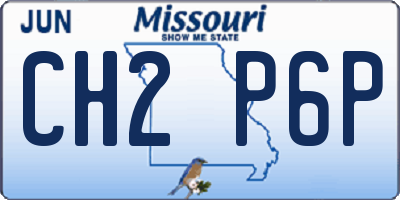 MO license plate CH2P6P
