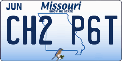 MO license plate CH2P6T