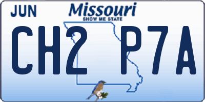 MO license plate CH2P7A