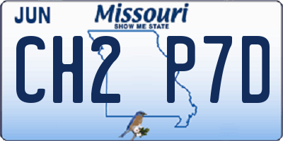 MO license plate CH2P7D