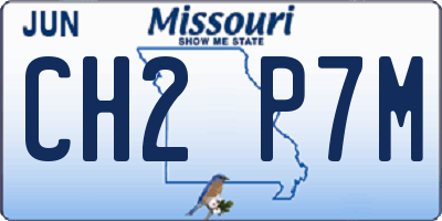 MO license plate CH2P7M