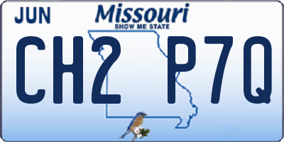 MO license plate CH2P7Q