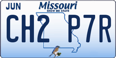 MO license plate CH2P7R