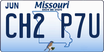 MO license plate CH2P7U