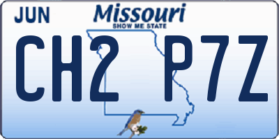 MO license plate CH2P7Z