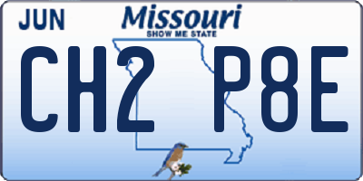 MO license plate CH2P8E
