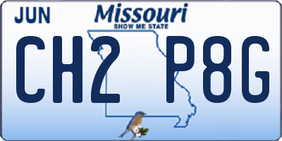 MO license plate CH2P8G