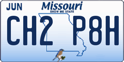 MO license plate CH2P8H