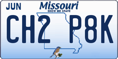 MO license plate CH2P8K