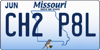 MO license plate CH2P8L
