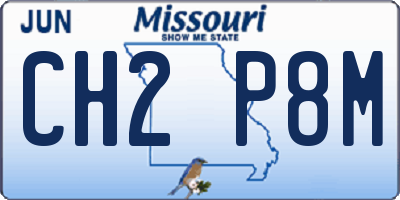 MO license plate CH2P8M