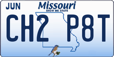 MO license plate CH2P8T