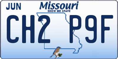 MO license plate CH2P9F