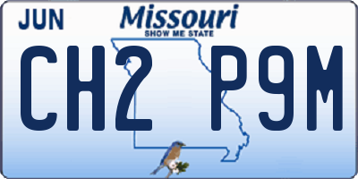MO license plate CH2P9M