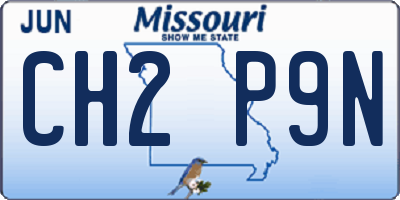 MO license plate CH2P9N