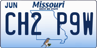 MO license plate CH2P9W