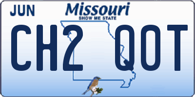 MO license plate CH2Q0T