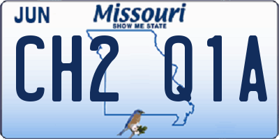 MO license plate CH2Q1A