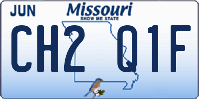 MO license plate CH2Q1F