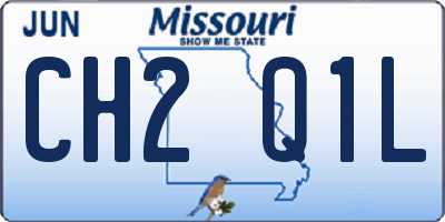 MO license plate CH2Q1L