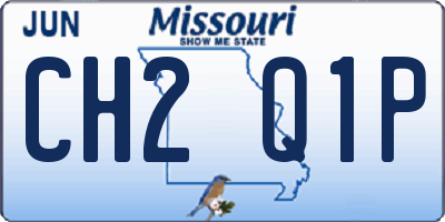 MO license plate CH2Q1P