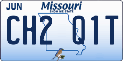 MO license plate CH2Q1T